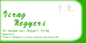 virag megyeri business card